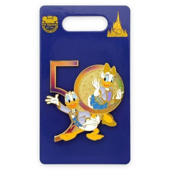 Disney Parks Other - Disney World 50th Anniversary Donald & Daisy Duck Celebration Trading Pin - NEW
